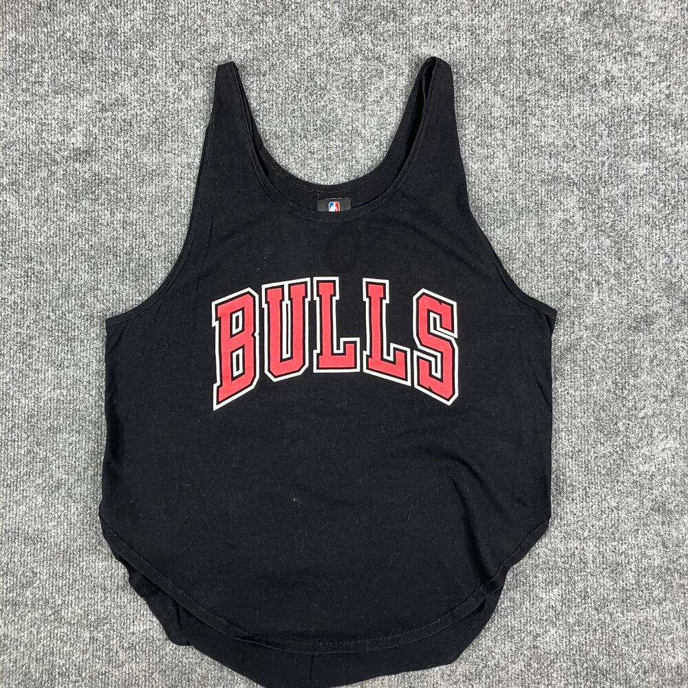 NBA Bulls Tank‎ Top Womens M Black Sleeveless Athletic Basketball Jersey Style